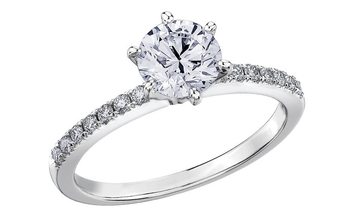 Maple Leaf Diamonds 18ct White Gold Diamond Solitaire Engagement Ring