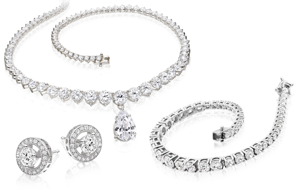 Silver Pear-Shaped Cubic Zirconia Jewellery
