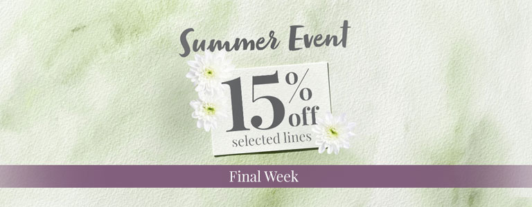 15% off selected lines