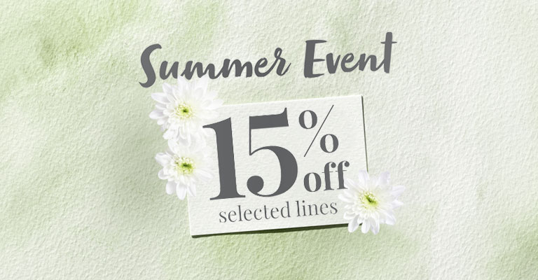 15% off selected lines