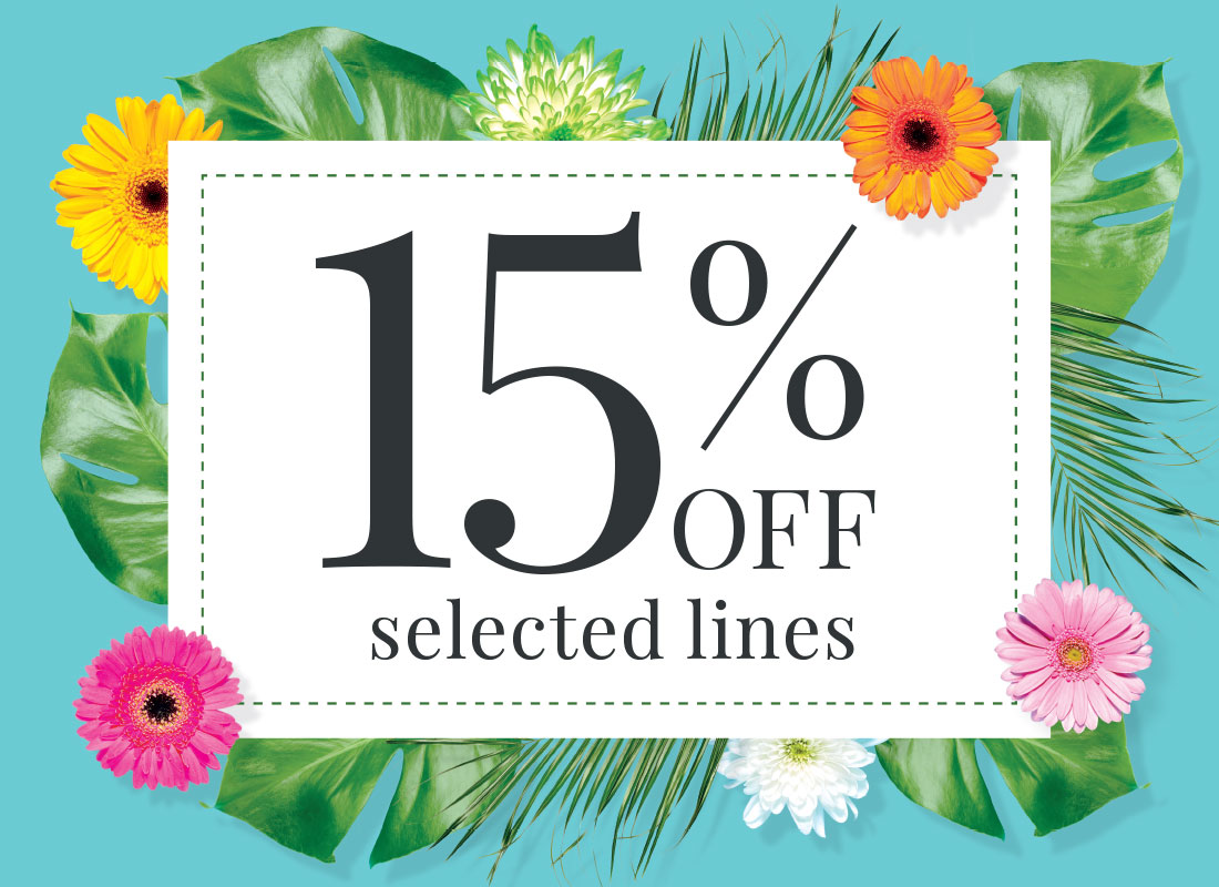 15% Off Selected Lines