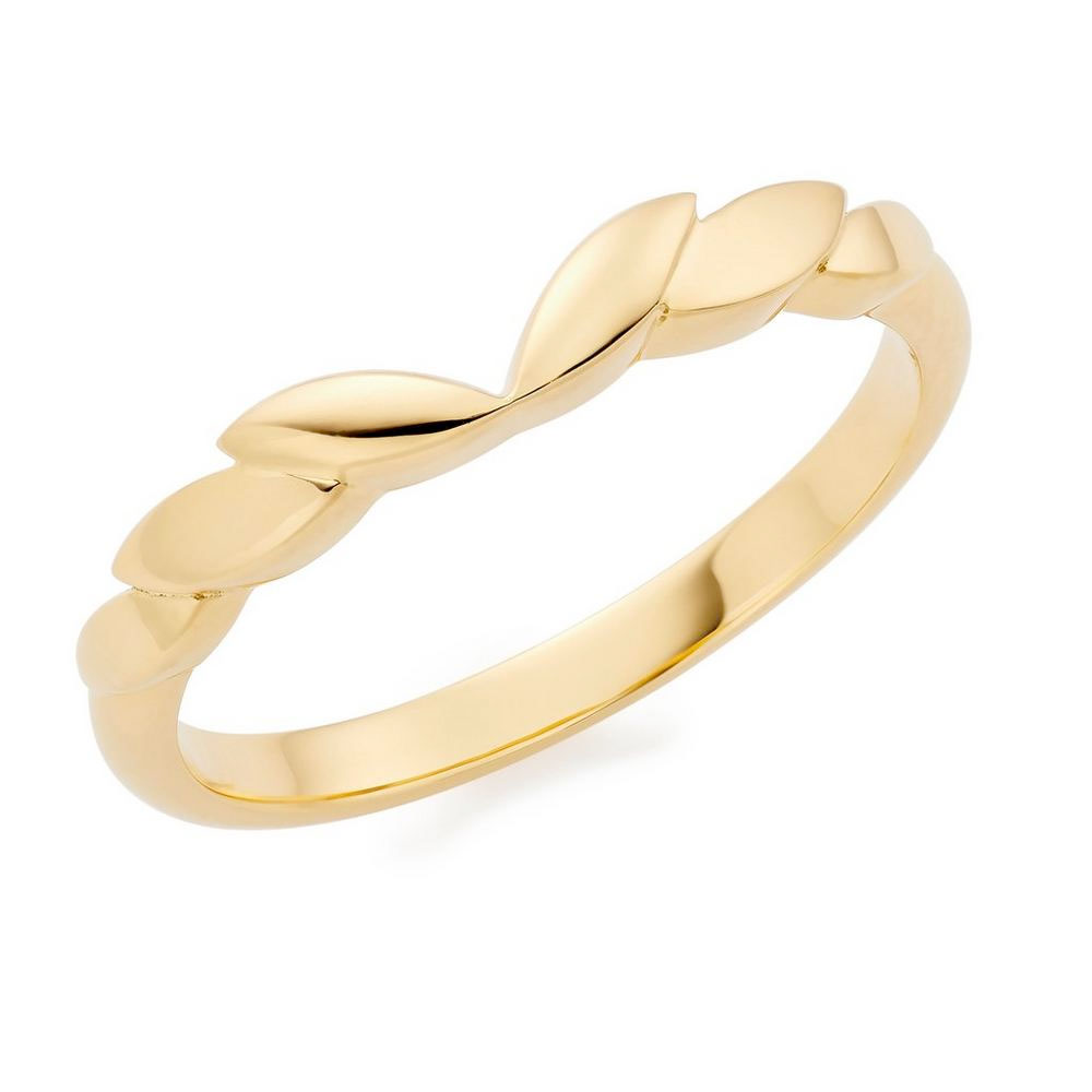 18ct Yellow Gold Petal Wedding Ring