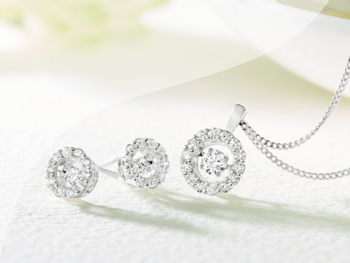Beaverbrooks Diamond Pendant & Earring Sets