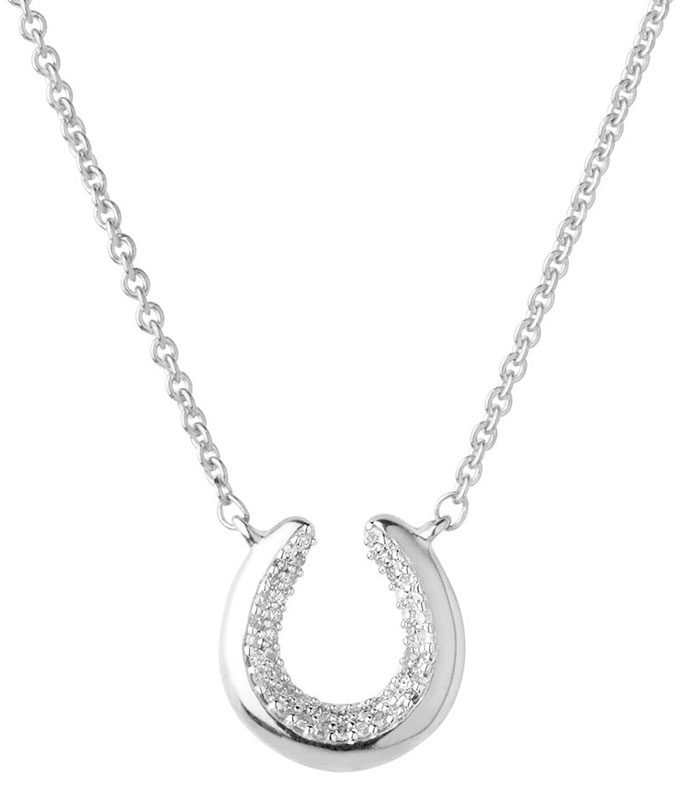 Links of London Ascot Silver Diamond Horseshoe Necklace