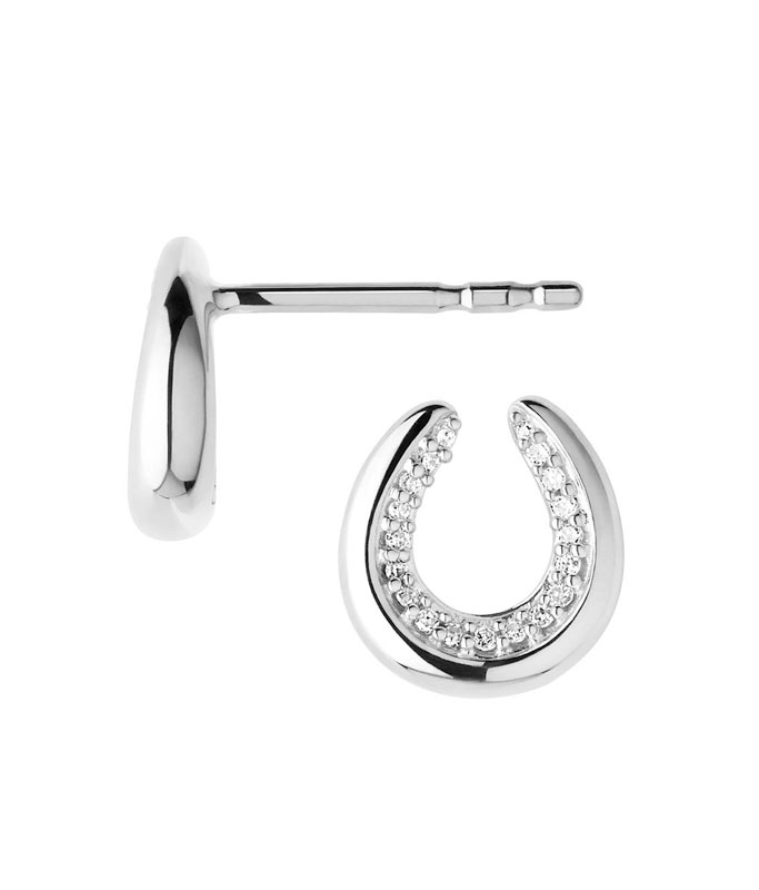 Links of London Ascot Diamond Horseshoe Stud Earrings