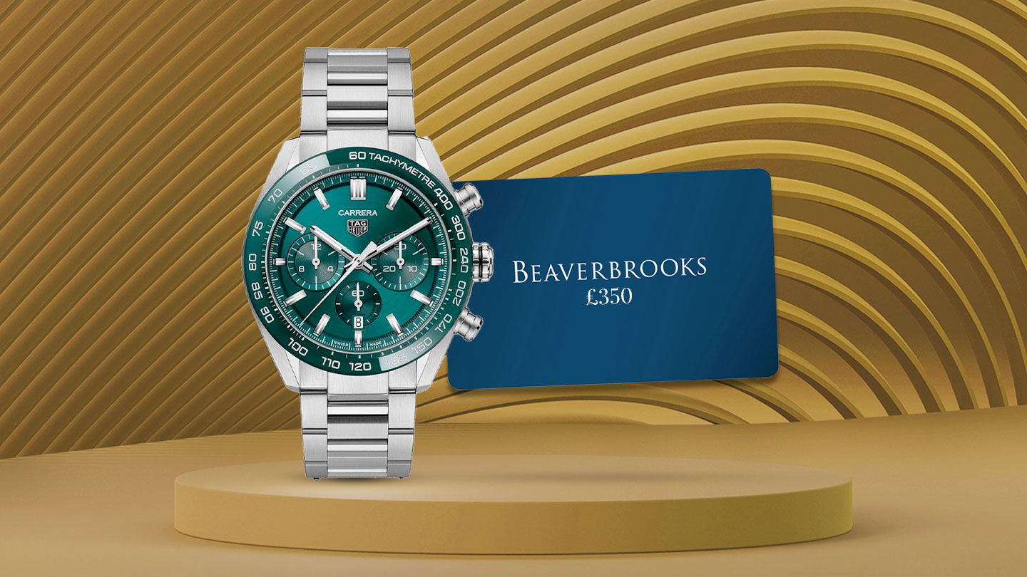 Receive a free gift card worth up to £350 when you purchase a luxury watch