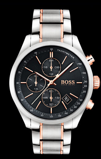 Hugo Boss Grand Prix Rose Gold Tone Chronograph Men's Watch