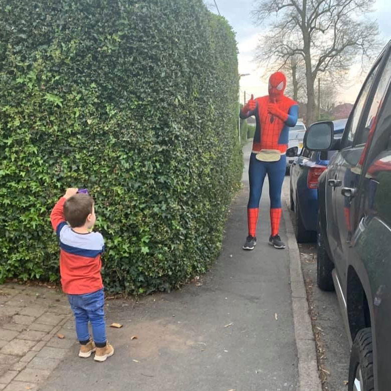 Spiderman Delivering Easter Eggs