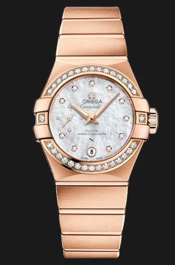 Omega Constellation 18ct Rose Gold Diamond Co-Axial Petite Seconde Automatic Ladies Watch