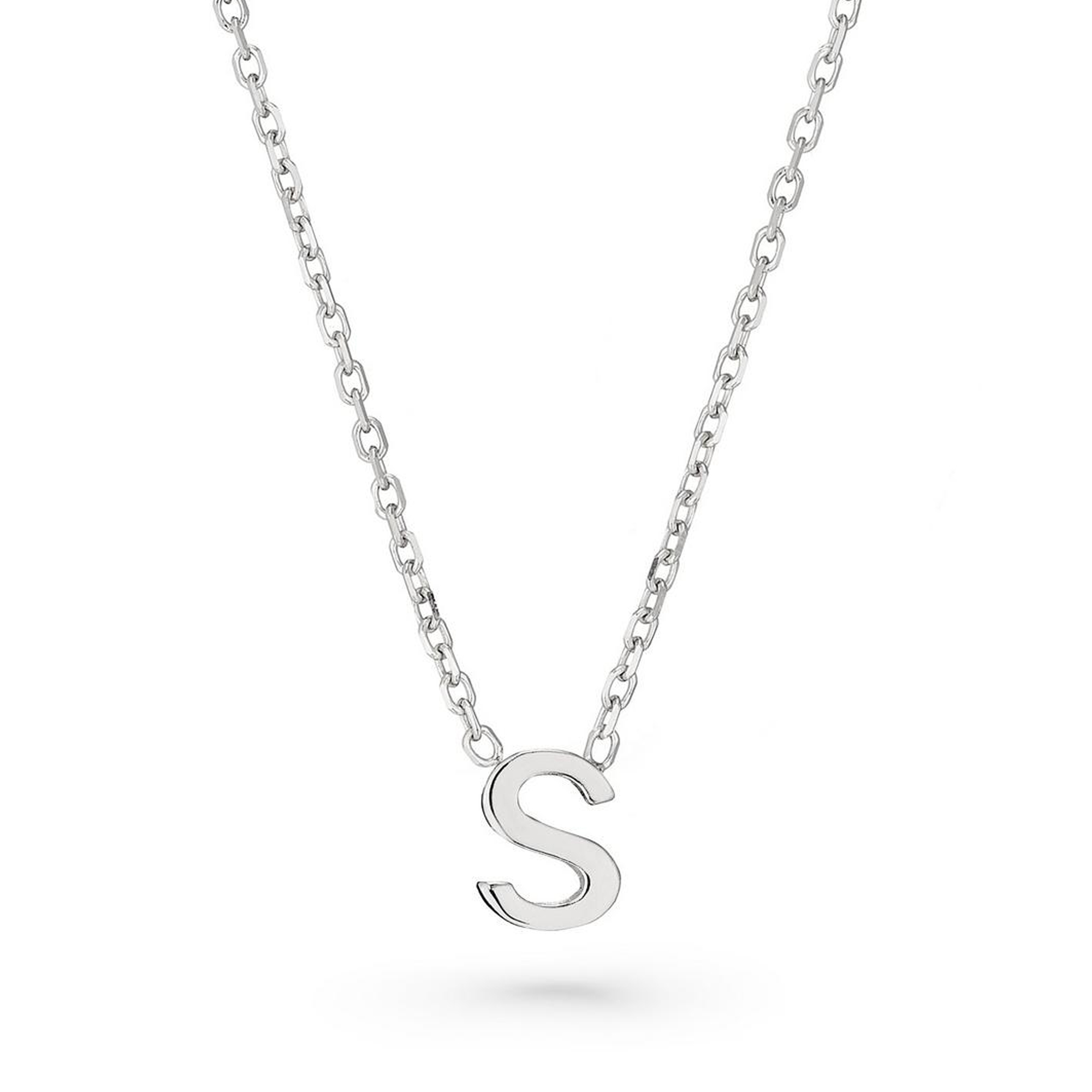 Silver Petite Initial S Necklace