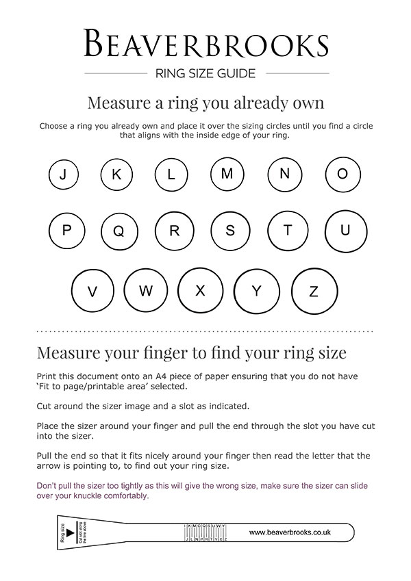Ring Sizer Measures Ring Sizes UK A to Z with Finger Ring Size Measurer for Men Women