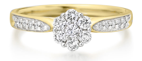 18ct Gold Diamond Cluster Ring