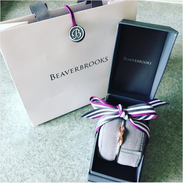 Silver and Rose Gold Plated Infinity Bangle
