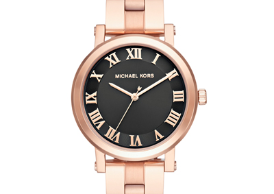 Michael Kors Garner Rose Gold Tone and Steel Ladies Watch