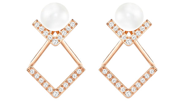 Swarovski Edify Rose Gold Plated Crystal Earrings