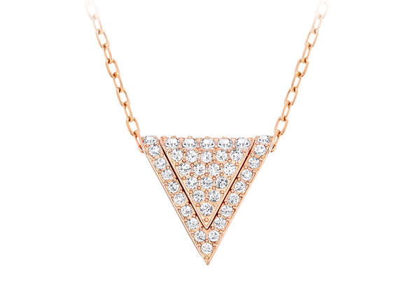Swarovski Delta Rose Gold Plated Crystal Pendant