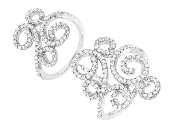 Tresor Paris Allure Crystal Full Finger Ring